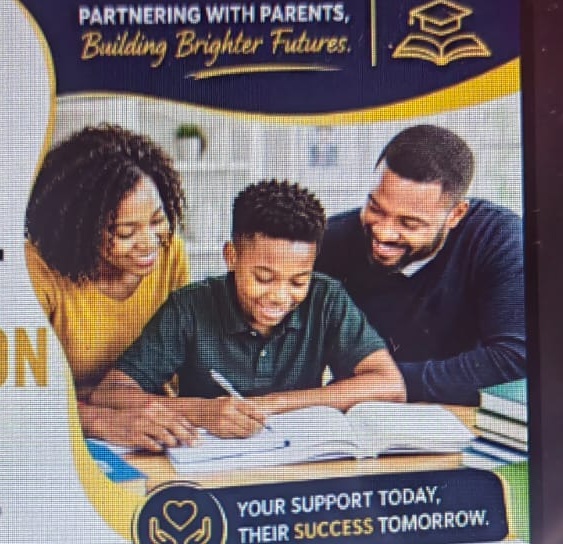 Family supporting a learner with schoolwork