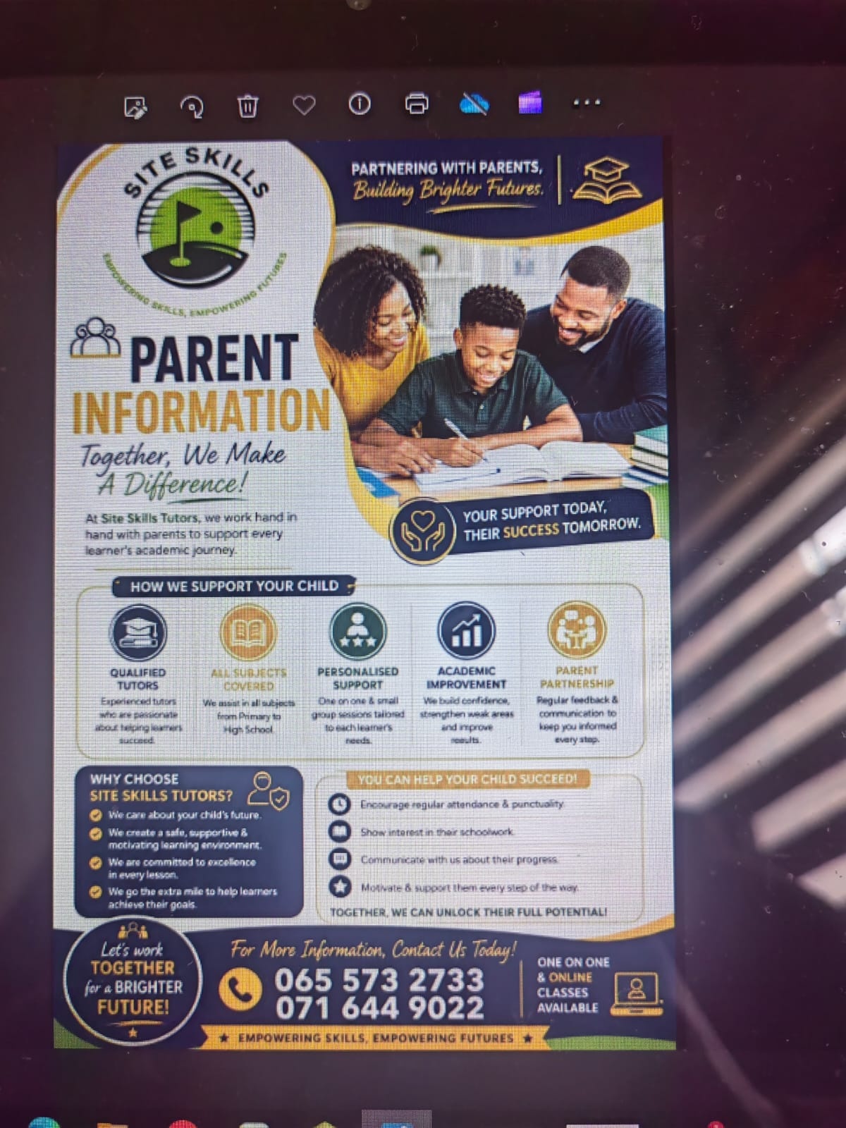 Original Site Skills Tutors flyer